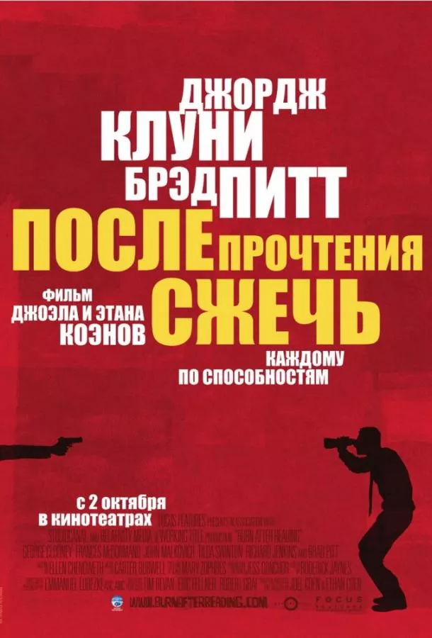 Постер После прочтения сжечь